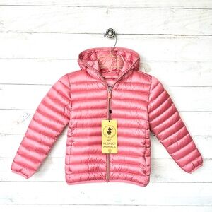 Save The Duck Girls Iris Shiny Puffer Jacket • Bloom Pink • Sz 6 Years • NWT